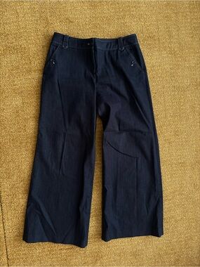 Wide Leg Denim Trousers
